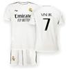 Real Madrid Kit Bambino Prima Maglia e Pantaloncini Stagione 24/25, Vini Jr., 14 Anni, Replica Home con Licenza Ufficiale