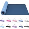Narwhal Good Nite Tappetini da Yoga da Donna Antiscivolo Con Superficie Testurizzata, Spessore 6 Mm, Con Cinghia Per Il Trasporto, Tappetino per Yoga, Pilates, Ginnastica (183 * 61 * 0,6 Cm)