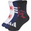 adidas Unisex - Bambini e ragazzi Marvel Spider-Man Kids Socks Socks, black/dark blue/white, XS