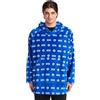 Inter - Felpa con Cappuccio Oversize Poncho Coperta Indossabile Gigante, Pullover, Super Confortevole, Tasca Anteriore. Fantasia Nerazzurra Logo Prodotto Ufficiale