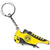 Dortmund Borussia Dortmund, Portachiavi con chip per la spesa e apriscatole, nero-giallo,