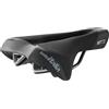 Selle Italia ST 3 Superflow - Sella Bici Città con Gel e Foro Anatomico, Comfort per City Bike, Trekking Bike ed E-Bike, Hi-Viz Riflettente, Soft-Tek, Telaio FEC Alloy - Taglia L3, Nero