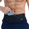 USHAKE Cintura da corsa per uomo o donna, ultraleggera, senza rimbalzi, borsa da vita per fitness, allenamento, sport, marsupio per iPhone, Samsung, LG, per corsa, palestra, maratona, Nero, Taglia