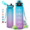 KollyKolla Borraccia 500ml/1L/1.5L,Palestra a Prova di Perdite,Motivazionale con Filtro, Bottiglia d'acqua Sportiva con Indicatore del Tempo, Borraccia per Bambino, Bambina, Sport, Scuola
