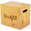 Yes4All Plyo Box in Legno/Plyo Box in Legno per Esercizi, Allenamento Crossfit, MMA, agilità pliometrica - 3 in 1 Plyo Box/Plyo Jump Box (20/18/16)