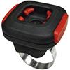 KlickFix Rixen & Kaul, Quad Adattatore per la fissazione sicura e confortevole degli accessori per biciclette, Nero/Rosso, Ø 15-60mm