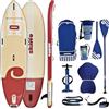 Skiffo Rivage Lava 11' - Kayak SUP gonfiabile 2 in 1 - 335 x 86 x 15 cm - max. 160 kg - stabile e versatile - design unico