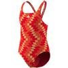 adidas Bambine e Ragazze Football-Inspired V-Back Graphic Swimsuit Kids Swimwear, Lucid Red, 11-12 Years