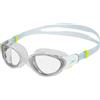 Speedo Women's Biofuse 2.0 SwiMing Goggles | Female Design | Patented Adjust Mechanism | Anti-fog | Anti-leak | Comfort Fit, Clear/White/Marine Blue, One Size