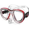 SEAC Afrodite, Maschera Subacquea a Volume Ridotto con Lenti Temperate 3 mm, Comfort Silicone Skirt, Fibbia 3D Regolabile, Compatibile con Lenti Ottiche Correttive (-1.0 a -6.0), Rosso/Trasparente