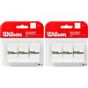 Wilson Pro Overgrip Perforated Impugnatura per Racchetta da Tennis, Unisex - Adulto, Bianco, Taglia Unica (Confezione da 2)