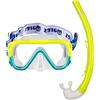 Mares Combo Keewee Junior - Set maschera e boccaglio bambini 8-14 anni, maschera a lente singola in silicone, boccaglio ergonomico con bocchino morbido