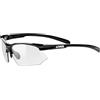 Uvex sportstyle 802 V, occhiali sportivi unisex, fotocromatico, privo di appannamenti, black/smoke, one size