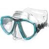 SEAC One, Maschera Sub per Immersioni Subacquee e Snorkeling con Custodia, Predisposizione Graduata per Miopia Unisex Adulto, Trasparente/Blu Chiaro