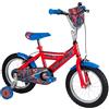 Huffy Marvel Spider-Man - Bicicletta per bambini da 14 pollici con ruote stabilizzanti, telaio in acciaio, freno a contropedale