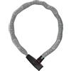 ABUS Lucchetto a catena Catena 6806K - Lucchetto per bicicletta leggero in acciaio temprato con tubo in tessuto alla moda - Catena quadrata con livello di sicurezza 6
