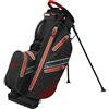 Longridge Elements Borsa stand da golf impermeabile con divisorio a 8 posizioni, Nero/Rosso