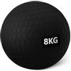 Amazon Basics, Palle mediche/slam ball per esercizi, 8 kg, Nero