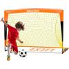 Dimples Excel Porta da Calcio Pieghevole - 1 Porta Arancione Nero 120x90 cm | Rete da Giardino Perfetta per Bambini, Allenamento e Regalo