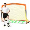 Dimples Excel Porta da Calcio Pieghevole - Rete da Giardino 120x90, 152x110, 213x152 cm | Opzione con Pallone, Bersaglio, Pompa e Coni | Perfetta per Bambini, Allenamento e Regalo