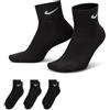 Nike U Nk V Cush Ankle-3P Value, Calzini alla Caviglia Unisex Adulto, Nero (Black/White), 46-50 (XL)