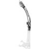 Cressi Alpha Ultra Dry Snorkel Clear/Black/White - Aeratore Dry per Immersione Apnea e Snorkeling, Trasparente/Nero/Bianco, Taglia Unica Unisex Adulto