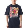 New Era NBA Flame Print Oversized T-Shirt Chicago Bulls Black Red T-Shirt Unisex - Adulto (Pacco da 1)