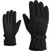 Ziener KASA - Guanti da sci da donna, per sport invernali, extra caldi, traspiranti, G-Loft, nero, 7,5