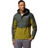 Columbia Pouring Adventure 3 Giacca antipioggia da uomo, impermeabile, verde muschio/verde muschio, XL
