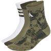 adidas Unisex - Bambini e ragazzi Youth Boys Camo Graphic 3Pp Socks Socks, olive strata/olive strata/white, 5-6 Years
