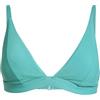 adidas Femme ICONISEA Ribbed Padded Triangle Bikini Top, Pure Teal, 42
