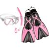 Mares Aquazone Set x-One Pirate, Set Composto da Maschera, Boccaglio e Pinne, Bambino - Unisex, Rosa, S