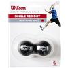 Wilson Staff Pallina da Squash, 2 Pezzi, WRT617700, Rosso/Nero