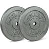 Athlyt Dischi pesi in ghisa con foro da 25 mm, 2 x 10 kg - Set per allenamento e home gym