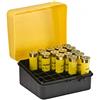 Plano Shotshell Box - Scatola per munizioni, calibro 20, nera, in plastica, custodia per fucile, piccola scatola per munizioni con chiusure affidabili e fessure individuali profonde, può contenere
