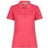 CMP Piquet Polo Shirt in Solid Colour, Woman, Geraneo-Malva, 40