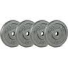 Athlyt Dischi pesi in ghisa con foro da 25 mm, 4 x 5 kg - Set per allenamento e home gym