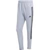 adidas Homme Workout Essentials all-Set 3-Stripes Knit Pant, Halo Silver/Black, S