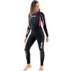 SEAC Relax Long, Muta Monopezzo in Neoprene da 2.2 mm per Snorkeling, Subacquea e Altri Sport in Acqua Donna, Nero/Fucsia, M