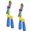 OTraki 2 Pezzi Corda per Saltare Regolabile 2.5M Salto Corda in Cotone con Manico in Legno Skipping Rope per Ragazzo Ragazza Fitness Allenamento Esercizio