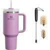 Stanley 1913 Quencher H2.0 FlowState Borraccia con Cannuccia 1.2L - Lilac | Freddo per 11 Ore - Bevanda Ghiacciata fino a 48 Ore - Include Spazzola per la Pulizia