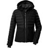 Killtec Donna Giacca da sci trapuntata/giacca funzionale con cappuccio e paraneve KSW 115 WMN SKI QLTD JCKT, schwarz, 46, 43620-000