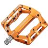Funn Funndamental Pedali Flat MTB, Piattaforma Larga, Asse CrMo (Arancione)