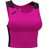 Joma 2XS Top Record II, Rosa Fluo-Nero, XXS Unisex-Adulto