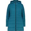 CMP - Parka da donna in nylon con cappuccio removibile, Teal, 40