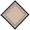 Fisura - Sciarpa collo donna originale all you need is love. Bandana multiuso per collo, testa o borsa beige e nero. 70 x 70 cm. Regalo da donna