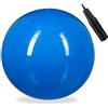 Relaxdays Palla da Ginnastica, Fitnessball Yoga & Pilates, Seduta Ufficio, Strumenti Palestra con Pompa, Ø 65cm, blu