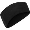 GripGrab Fascia Capelli Sottocasco Ciclismo Invernale Fascetta Paraorecchie Nera Tergisudore Termica Uomo Donna, nero, Taglia unica