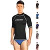 CRESSI Rash Guard Man, Maglia Protettiva con Maniche Corte in Speciale Tessuto Elastico, Protezione Solare UV (UPF) 50+ Uomo, Nero/Bianco, S/2 (48)
