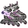 HUDORA Pattini in linea Mia nero/viola - misure 23-32 - Pattini in linea per bambini/ragazzi e adulti - Pattini a rotelle regolabili fino a 4 misure - Pattini a rotelle comodi e di stile